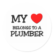 My Heart Belongs To A PLUMBER stickers