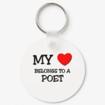 My Heart Belongs To A POET keychains