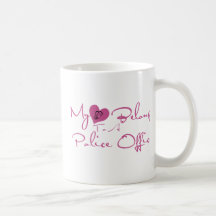 My Heart Belongs to a Police Officer Coffee Mugs