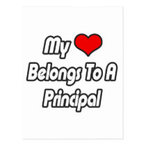 My Heart Belongs To A Principal postcards