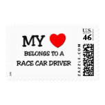My Heart Belongs To A RACE CAR DRIVER Stamp