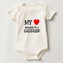 My Heart Belongs To A SADDLER t-shirts