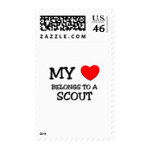 My Heart Belongs To A SCOUT Postage Stamps