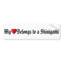 My Heart Belongs To A Shinigami Bumper Sticker