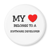 My Heart Belongs To A SOFTWARE DEVELOPER magnets by professions My Heart Belongs To A SOFTWARE DEVELOPER magnets
