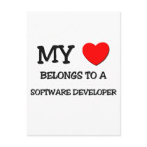 My Heart Belongs To A SOFTWARE DEVELOPER Postcard