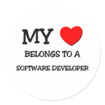 My Heart Belongs To A SOFTWARE DEVELOPER stickers by professions My Heart Belongs To A SOFTWARE DEVELOPER stickers
