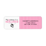 My heart belongs to a Soldier Custom Return Address Label