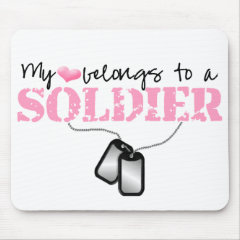 My heart belongs to a Soldier Mouse Pad