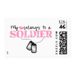 My heart belongs to a Soldier Postage Stamps