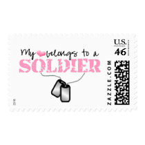 My heart belongs to a Soldier Postage Stamps