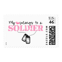My heart belongs to a Soldier Postage Stamps
