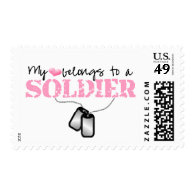 My heart belongs to a Soldier Postage Stamps 