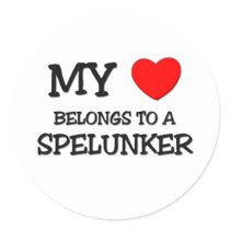 My Heart Belongs To A SPELUNKER stickers