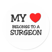 My Heart Belongs To A SURGEON stickers