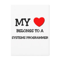 My Heart Belongs To A SYSTEMS PROGRAMMER postcards