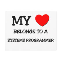 My Heart Belongs To A SYSTEMS PROGRAMMER postcards