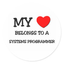 My Heart Belongs To A SYSTEMS PROGRAMMER stickers by professions My Heart Belongs To A SYSTEMS PROGRAMMER stickers