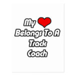 My Heart Belongs To A Track Coach Postcards
