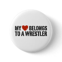 My Heart Belongs To A Wrestler Pin