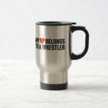 My Heart Belongs To A Wrestler Coffee Mugs