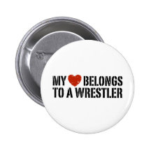 My Heart Belongs To A Wrestler Pin