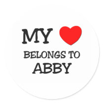 My Heart Belongs To ABBY stickers by ilovemyshirt My Heart Belongs To ABBY stickers