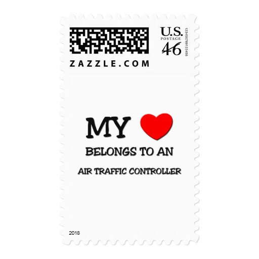 My Heart Belongs To An AIR TRAFFIC CONTROLLER Postage Stamps