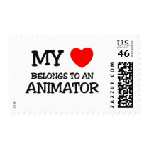 My Heart Belongs To An ANIMATOR Postage Stamp