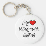 My Heart Belongs To An Architect Keychain