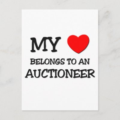 My Heart Belongs To An AUCTIONEER Post Cards