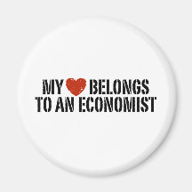 My Heart Belongs To An Economist Refrigerator Magnets