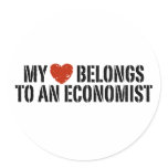 My Heart Belongs To An Economist Stickers