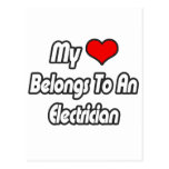 My Heart Belongs To An Electrician Post Cards