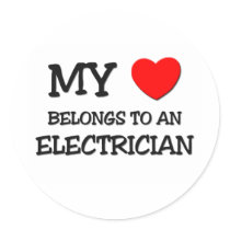 My Heart Belongs To An ELECTRICIAN stickers