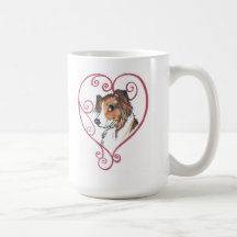 My heart belongs to an English Shepherd Coffee Mugs