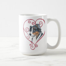 My heart belongs to an English Shepherd Coffee Mugs