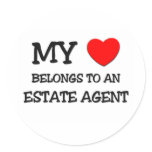 My Heart Belongs To An ESTATE AGENT Sticker