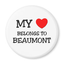 My heart belongs to BEAUMONT Refrigerator Magnet
