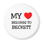 My Heart Belongs to Beckett Refrigerator Magnets