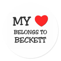 My Heart Belongs to Beckett Round Sticker