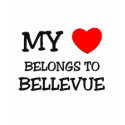 My heart belongs to BELLEVUE t-shirts