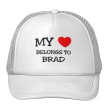 My Heart Belongs to Brad Trucker Hats