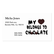 My Heart Belongs To Chocolate Business Cards