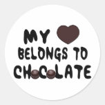 My Heart Belongs To Chocolate Sticker