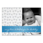 my heart belongs to daddy hearts with blue ribbon card