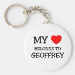 My Heart Belongs to Geoffrey Keychains