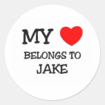 My Heart Belongs to Jake Sticker