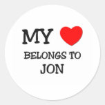 My Heart Belongs to Jon Stickers