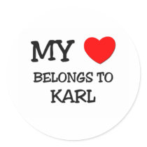 My Heart Belongs to Karl stickers by ilovemyshirt My Heart Belongs to Karl stickers